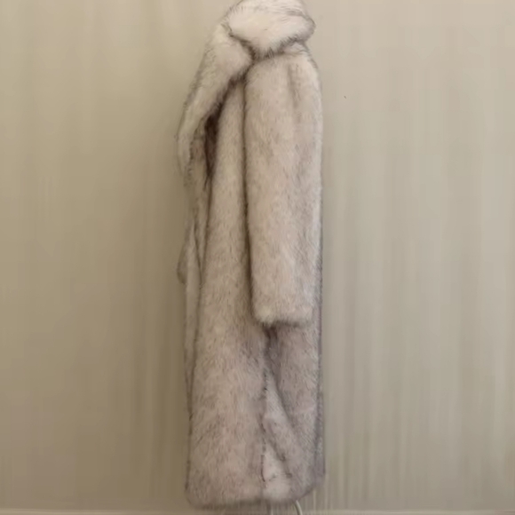 Men's fur coat winter warm mink long big fur collar casual plus size - Picture 6 of 7